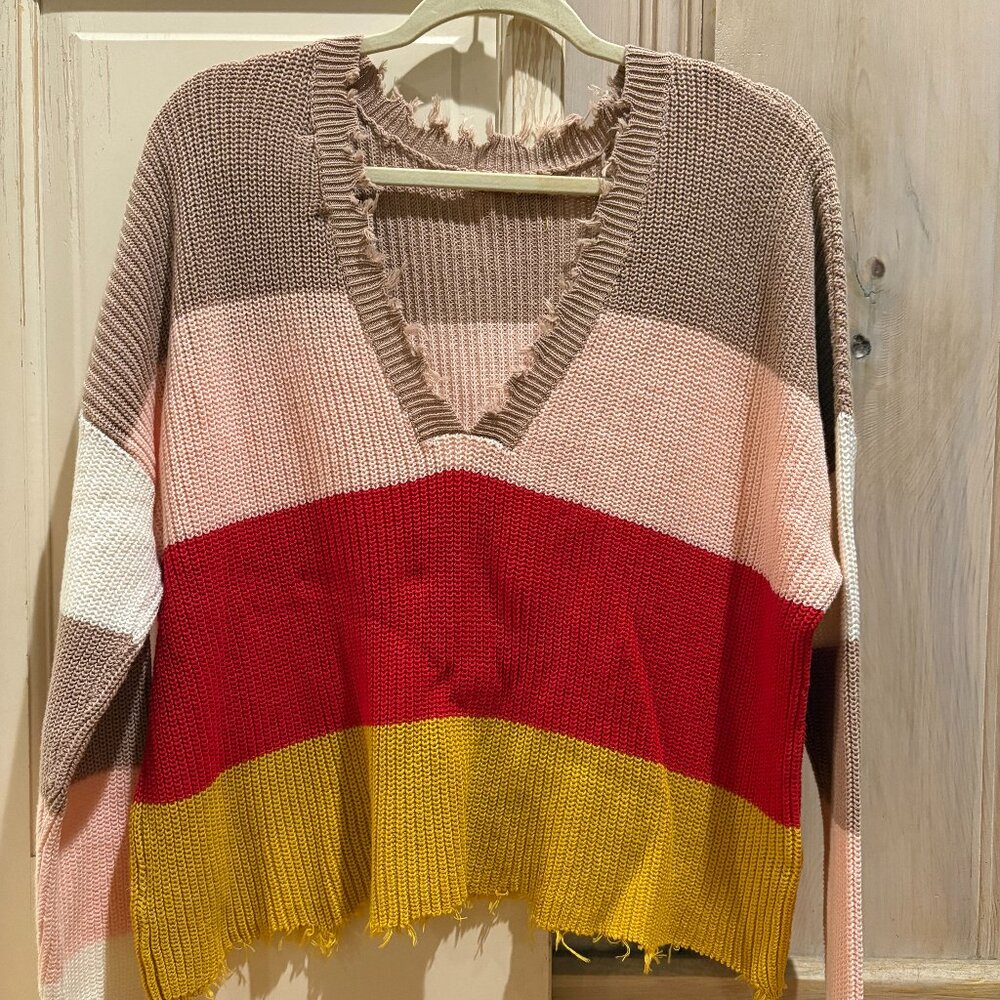Oversized Fate Sweater with Distressed Hem